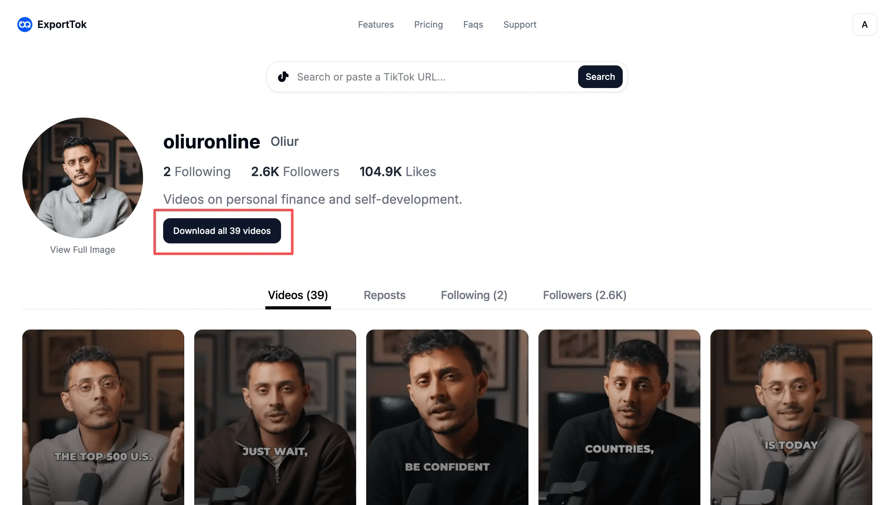 How to Bulk download TikTok Videos